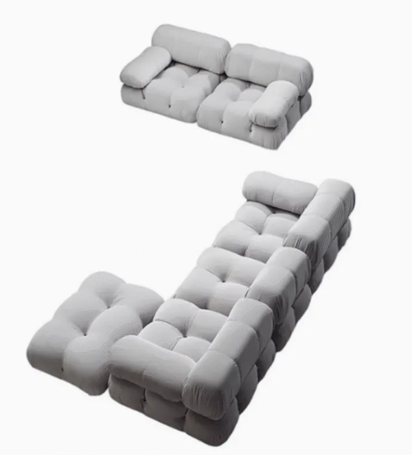 Nordic lambskin sofa, ins style, fabric sofa, simple and modern, light luxury, small apartment, single, three-person, lazy, square.