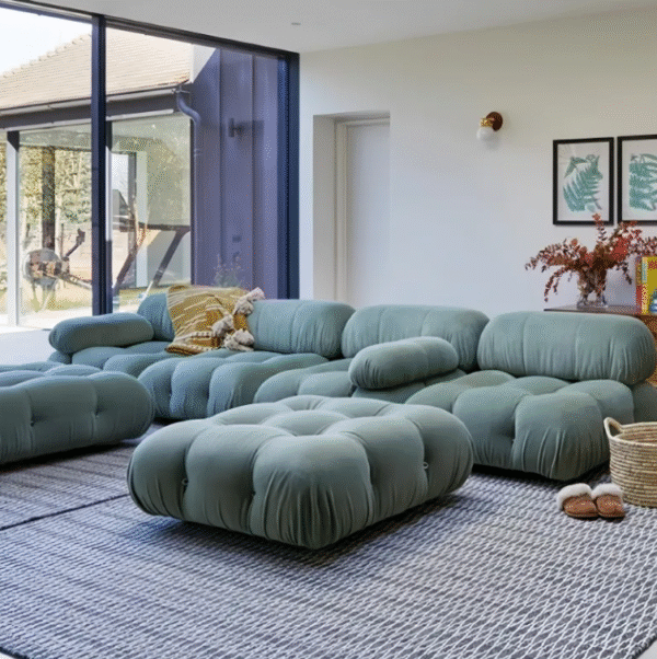 Nordic lambskin sofa, ins style, fabric sofa, simple and modern, light luxury, small apartment, single, three-person, lazy, square. - 图片 4