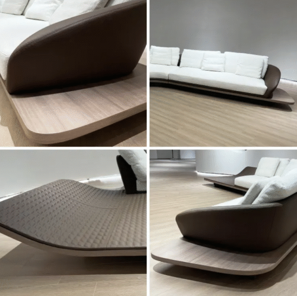 Italian light luxury high-end luxury Ferrari silent technology fabric sofa living room modern minimalist Nordic irregular corner - 图片 6