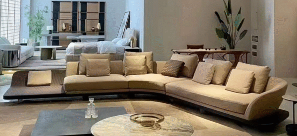 Italian light luxury high-end luxury Ferrari silent technology fabric sofa living room modern minimalist Nordic irregular corner - 图片 5