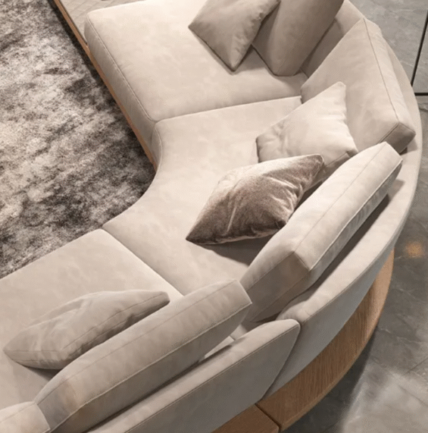 Italian light luxury high-end luxury Ferrari silent technology fabric sofa living room modern minimalist Nordic irregular corner - 图片 2