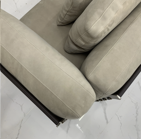 Italian woven designer corner sofa set for luxurious row-style villa's large flat-level living room - 图片 7