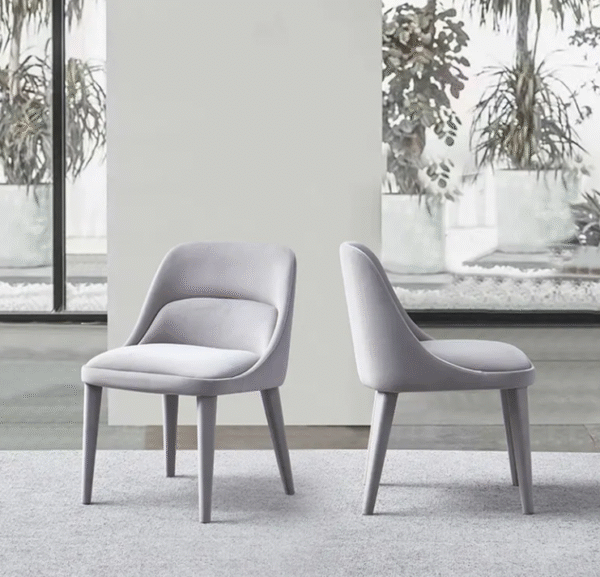 Modern minimalist chairs, home light luxury dining table chairs, designer dining chairs, hotel negotiation chairs, Nordic restaurant backrest chairs - 图片 6