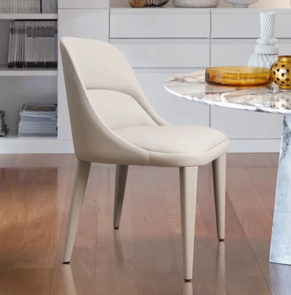Modern minimalist chairs, home light luxury dining table chairs, designer dining chairs, hotel negotiation chairs, Nordic restaurant backrest chairs - 图片 2