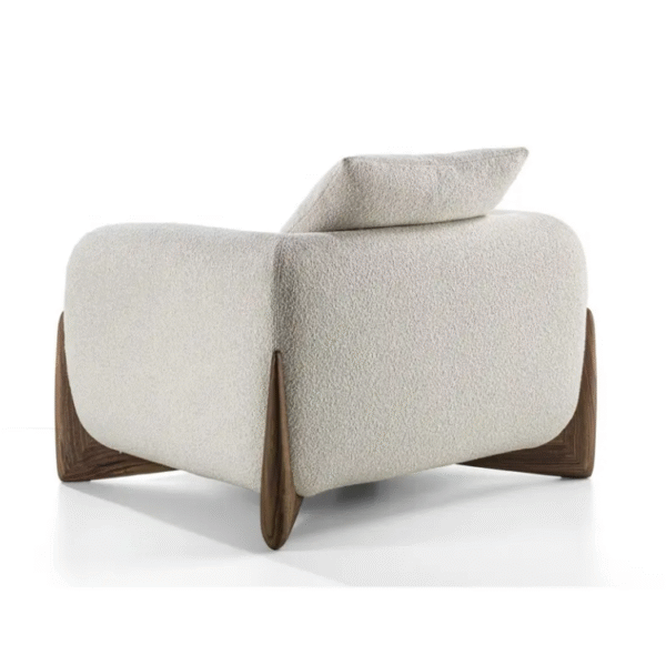 Nordic fabric cream-colored modern minimalist small apartment lamb wool Japanese style sofa wabi-sabi style living room sofa - 图片 11