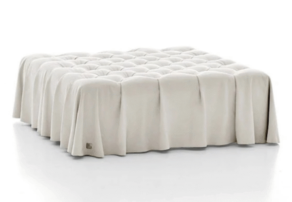 French modern lightweight luxury skirt-shaped sofa, Italian villa living room with侘寂 style, Italian minimalist creative drawstring sofa - 图片 2
