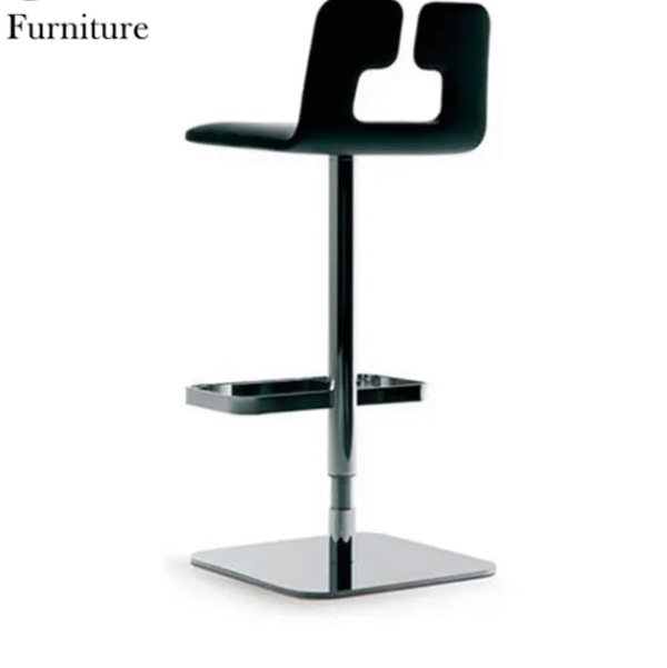 Bar chair designer luxury high-end adjustable bar stool chair stainless steel rotating high-legged stool bar chair household island dining chair - 图片 7