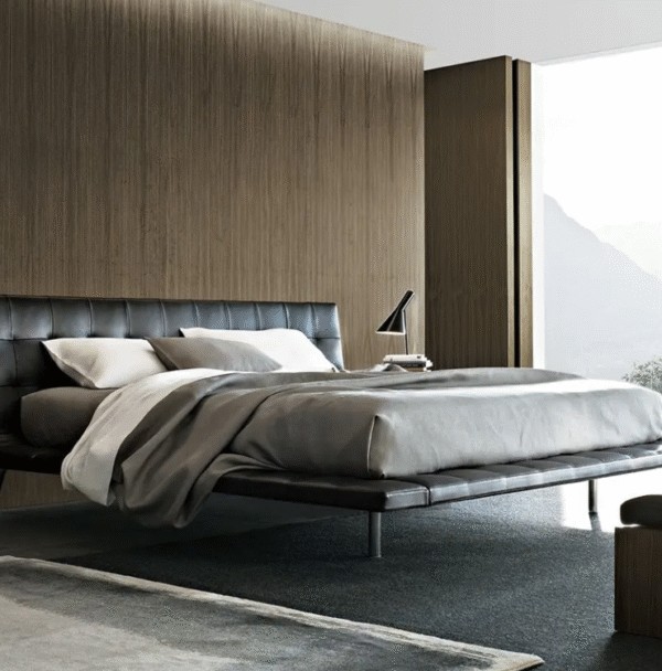 Fennavia Italian minimalist villa bed - Master bedroom high-end luxury bedroom with leather bed - 图片 7