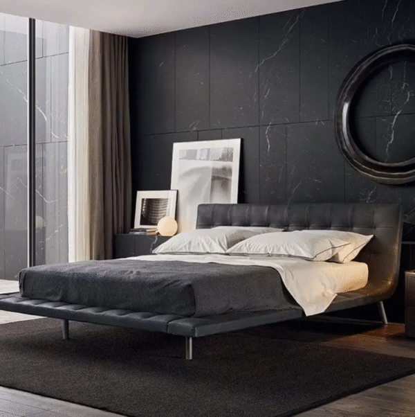 Fennavia Italian minimalist villa bed - Master bedroom high-end luxury bedroom with leather bed - 图片 6