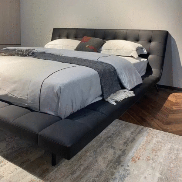 Fennavia Italian minimalist villa bed - Master bedroom high-end luxury bedroom with leather bed - 图片 2