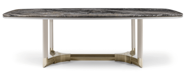 Luxury-luxurious dining table and chair set, Venetian brown rectangular dining table, villa restaurant long dining table, dinner table - 图片 7