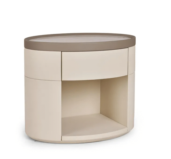 Italian minimalist bedside cabinet, custom-made from solid wood, by a high-end designer, for an upscale bedroom, a trendy and luxurious storage cabinet. - 图片 3