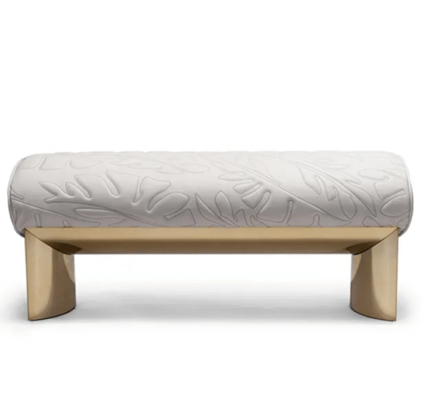 Luxury-style household entrance shoe stand, sofa end bench, stainless steel sofa low stool, leather art designer dining table bench, entrance entry bench