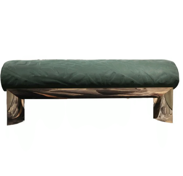 Luxury-style household entrance shoe stand, sofa end bench, stainless steel sofa low stool, leather art designer dining table bench, entrance entry bench - 图片 4