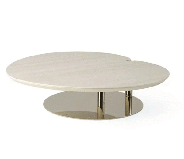 Italian marble coffee table with luxurious and high-end design. Designer style side table for living room. Suitable for home use. Combination of high and low metal tables. - 图片 6