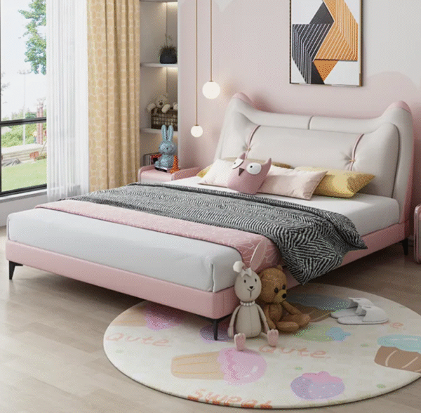 Single bed for children, teenage boy, leather bed for young boys, luxurious and modern minimalist children's room, girl's princess bed - 图片 5