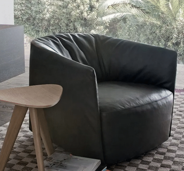 Italian Polifrom SANTA MONICA armchair with backrest - single person sofa, luxurious and modern Nordic style - 图片 6