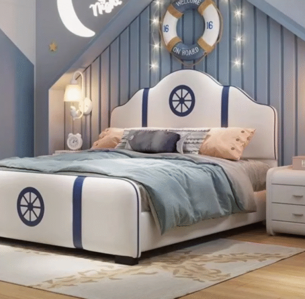 Pirate Bed Cartoon Children's Bed Boy Teenager Student Bed Girl Leather Bed Sheet Sofa Bed - 图片 4