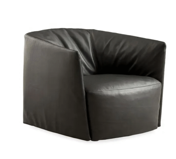 Italian Polifrom SANTA MONICA armchair with backrest - single person sofa, luxurious and modern Nordic style